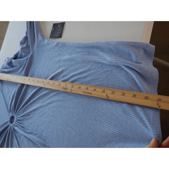 ELLA Rafaella Women's Plus Size O-Ring Ribbed V-neck Long Sleeve Top 1X - Picture 6 of 10